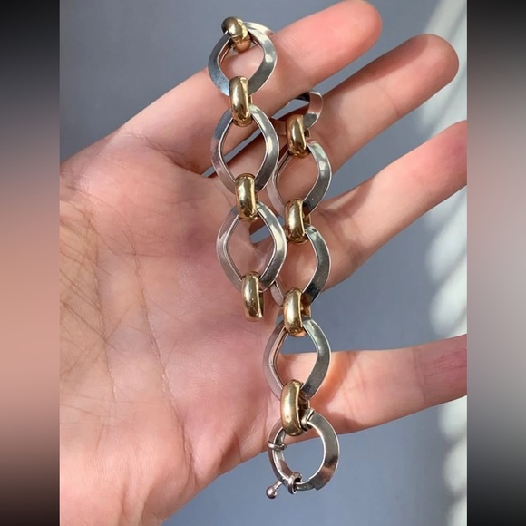 Jewelry - 14k Big Links Two Tone Bracelet